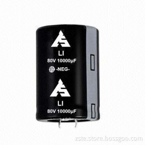 Snap-in Aluminum Electrolytic Capacitor, LI, 80V, 10000uf, for Switching Power/Inverter Smoothing